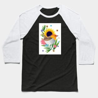 Tropical Robin Baseball T-Shirt